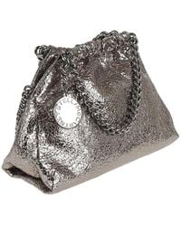 Stella McCartney - Falabella Mini Drawstring Bag Metallic Crackl - Lyst