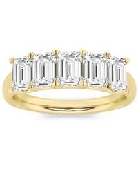 Mure And Co - 2Ctw Emerald Shaped Lab Grown Diamond (F/Vs) Five Stone Band Ring - Lyst