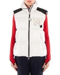 Moncler - Logo-Patch Padded Vest, Brand Size 00 - Lyst