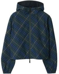 Burberry - Reversible Check Ekd Hooded Jacket - Lyst