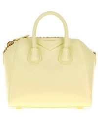 Givenchy - Cream Leather Mini Antigona Handbag - Lyst