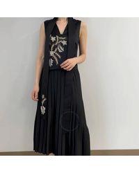 Burberry - Bead-embellished Silk Satin Asymmetric Dress - Lyst