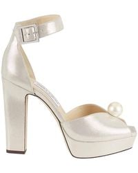 Jimmy Choo - Socorie 120 Shimmer Platform Sandals, Brand Size 40 Us - Lyst