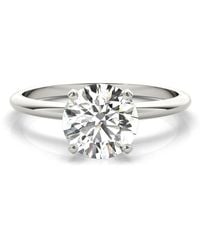 Brilliant Diamond - 1 Carat Round Lab Grown Solitaire Diamond Engagement Ring - Lyst