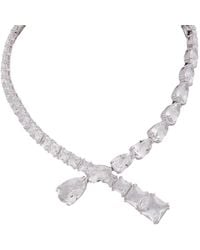 Swarovski - Matrix Necklace Closed Rhodium Shiny Crystal - Lyst