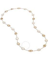 Marco Bicego - Lunaria Long Yellow Gold & Mother Of Pearl Station Necklace 36'' - Lyst