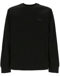 BOSS - Salbo Mirror Cotton Sweatshirt - Lyst