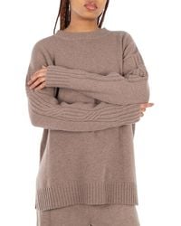 Max Mara - Vicini Cable-Knit Cashmere Sweater - Lyst