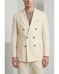 Brunello Cucinelli - Cream Wool Silk Linen Suit, Brand Size 50 (Us - Lyst