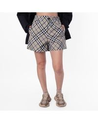 Burberry - Equestrian Knight Check Cotton Shorts, Brand Size 2 Us - Lyst