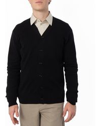 Burberry - V-Neck Wool Knit Cardigan - Lyst