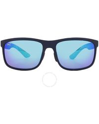 Maui Jim - Huelo Blue Hawaii Rectangular Sunglasses B449-03 58 - Lyst