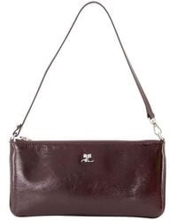 Courreges - Ac Shoulder Bag Burgundy - Lyst