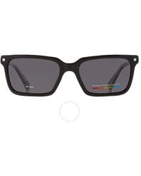 Polaroid - Polarized Grey Rectangular Sunglasses Pld 4116/s/x 0807/m9 55 - Lyst