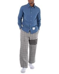 Thom Browne - 4-Bar Stripe Checked Trousers, Brand Size 3 - Lyst