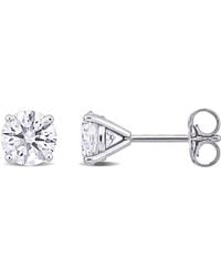 Created Forever - 1 1/2Ct Tdw Lab-Created Diamond Solitaire Stud Earrings - Lyst