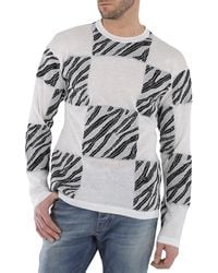 Roberto Cavalli - Zebra Check Jacquard Sweater - Lyst