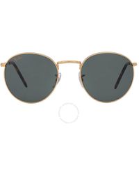 Ray-Ban - New Round Green Sunglasses Rb3637 919631 53 - Lyst