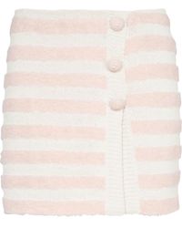 Balmain - Ladies Striped Knitted Button-Up Skirt, Brand Size 38 (Us - Lyst