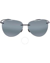 Maui Jim - Sugar Beach Nuetral Grey Oval Sunglasses - Lyst