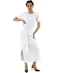 Each x Other - Long T-shirt Dress With Draping Detail - Lyst
