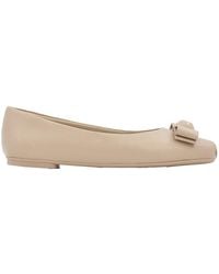 Ferragamo - Ladies Leather Pina Vara Bowl Ballet Flats - Lyst