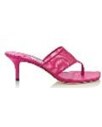 Jimmy Choo - Zenoba 65 Logo Mesh Sandals, Brand Size 36 Us - Lyst