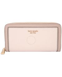Kate Spade - Pale Dogwood Multi Morgan Colorblocked Zip-around Continental Wallet - Lyst