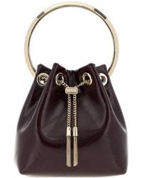 Jimmy Choo - Aubergine Leather Bon Bucket Bag Barololightgold Borse A Mano - Lyst
