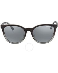 Armani Exchange - Light Grey Mirror Black Oval Sunglasses Ax4077sf 82556g 56 - Lyst
