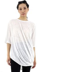 Loewe - Linen Asymmetric T-shirt - Lyst