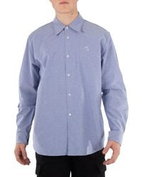 Acne Studios - Micro Logo Embroidered Cotton Shirt - Lyst