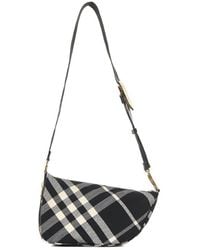 Burberry - Medium Shield Check Printed Shoulder Bag - Lyst