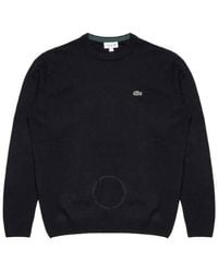 Lacoste - Crew Neck Pull Over Wool Sweater, Brand Size 5 - Lyst