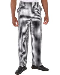 Burberry - Gingham Technical Wool Wide-leg Tailored Trousers - Lyst