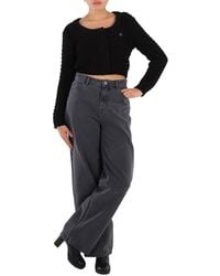 ROTATE BIRGER CHRISTENSEN - Chunky-Knit Cropped Cardigan - Lyst