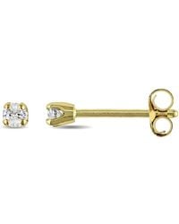 Amour - 1/10 Ct Tw Diamond Stud Earrings - Lyst