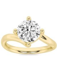 Mure And Co - 1Ctw Round Shaped Lab Grown Diamond (F/Vs) Bypass Shank Engagement Ring - Lyst