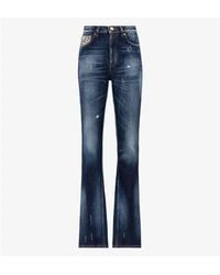 Roberto Cavalli - Animalier Patchwork Print Jeans, Brand Size 42 Us - Lyst