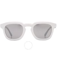 Moncler - Gradd Silver Mirror Round Sunglasses Ml0262 21c 50 - Lyst