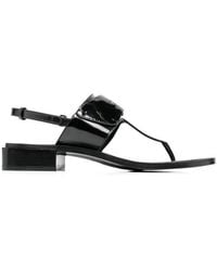 Ferragamo - Logo-Plaque Detail Thong Sandals - Lyst