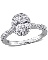 Created Forever - 1 2/5Ct Tgw Oval And Round-Cut Lab Grown Diamond Halo Engagement - Lyst