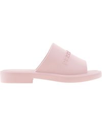 Ferragamo - Ferragamo Giuneva Logo Debossed Rubber Sandals, Size 7 - Lyst
