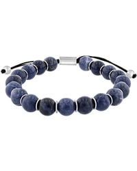 Robert Alton - Stainless Steel Sodalite Bead Bolo Bracelet - Lyst