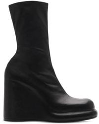 Burberry - High Wedge Heel Pillar Boots, Brand Size 36 Us - Lyst