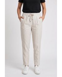 Brunello Cucinelli - Light Linen Blend Trousers, Brand Size 42 (Us - Lyst