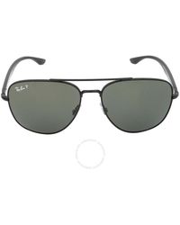 Ray-Ban - Polarized Green Square Sunglasses - Lyst