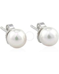 Mikimoto - Akoya Pearl Stud Earrings With 18K 6-6.5Mm A Grade - Lyst