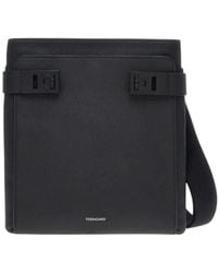 Ferragamo - Leather Shoulder Bag With Gancini Buckles - Lyst