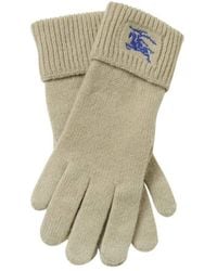 Burberry - Ribbed Cuffs Cashmere Gloves - Lyst